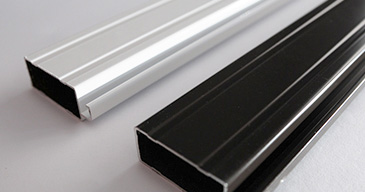 Profil szeroki aluminiowy biały/brąz